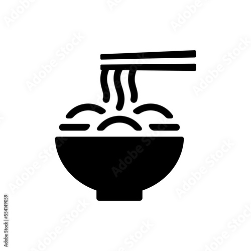 ramen icon vector or best ramen icon isolated on white background. Ramen noodle icon simple design for app and website menu. Halal japanese ramen noodle icon.