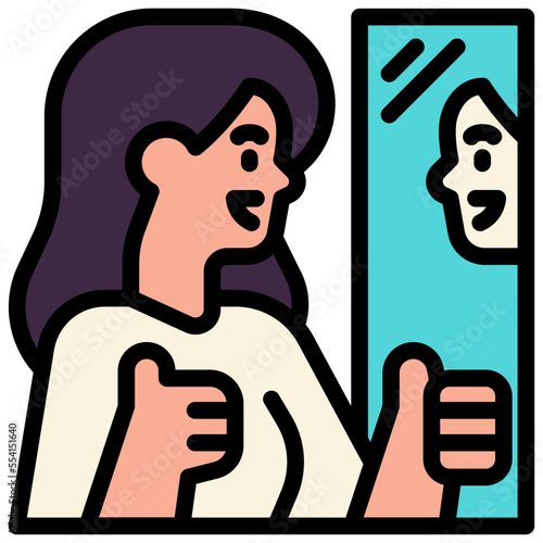compliment filled outline icon