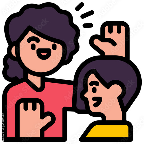 hangout filled outline icon