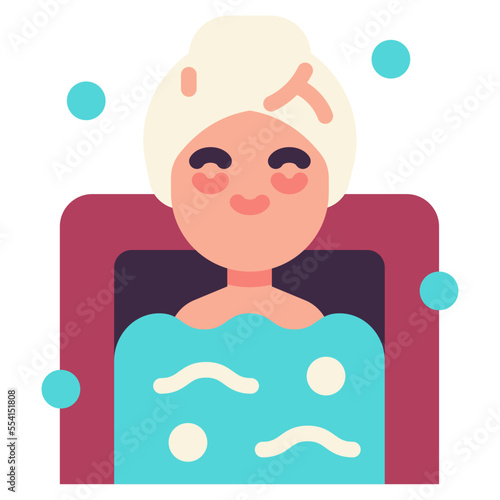 bathing flat icon