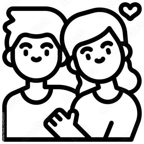 cuddling  icon