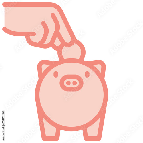 piggybank two tone icon