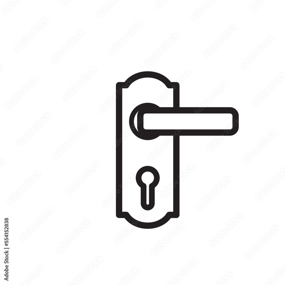 Door handle icon vector logo design template Door handle icon vector logo design template