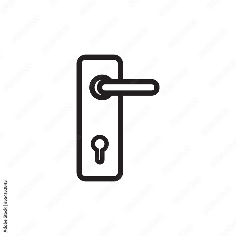 Door handle icon vector logo design template Door handle icon vector logo design template
