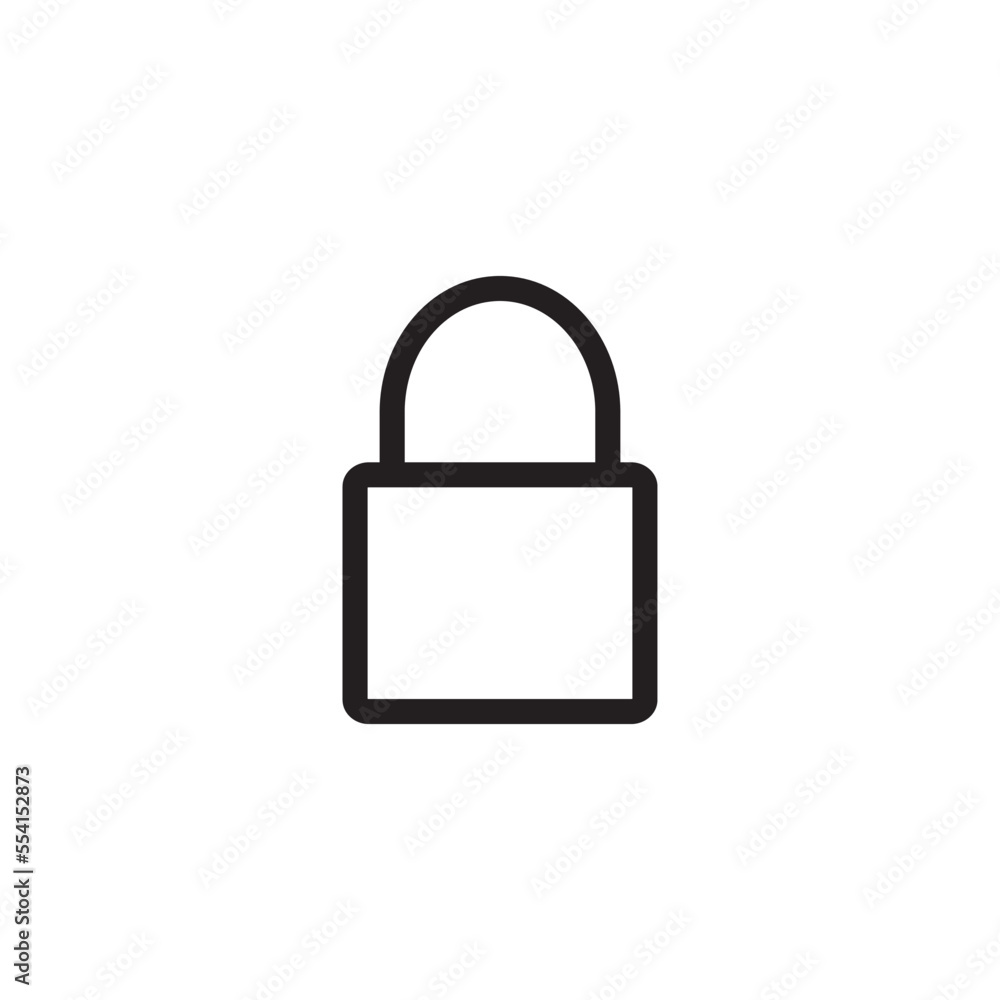 Padlock icon flat style logo design template Padlock icon flat style logo design template