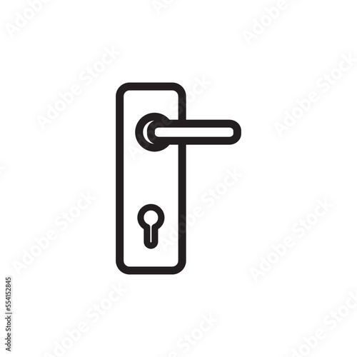 Door handle icon vector logo design template