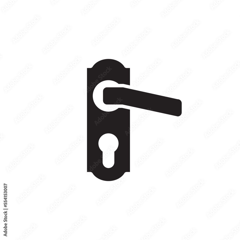 Door handle icon vector logo design template Door handle icon vector logo design template