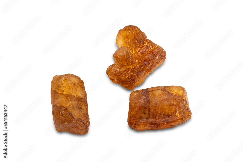 Top view of dry sweet crystal caramel isolated on white background with clipping path. Top view of dry sweet crystal caramel isolated on white background with clipping path.