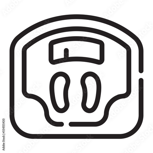 weight scales line icon