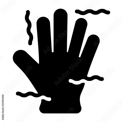 trembling glyph icon