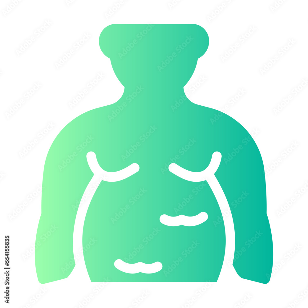 Fototapeta premium obesity gradient icon