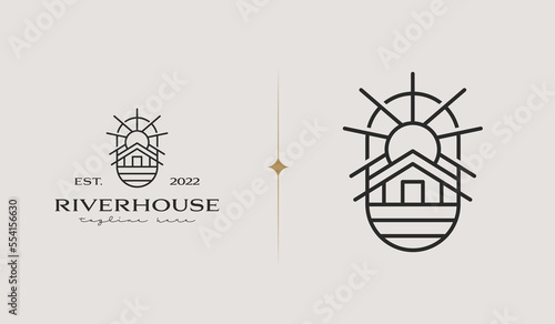 House Home Mortgage Roof Architecture Logo. Universal creative premium symbol. Vector sign icon logo template. Vector illustration