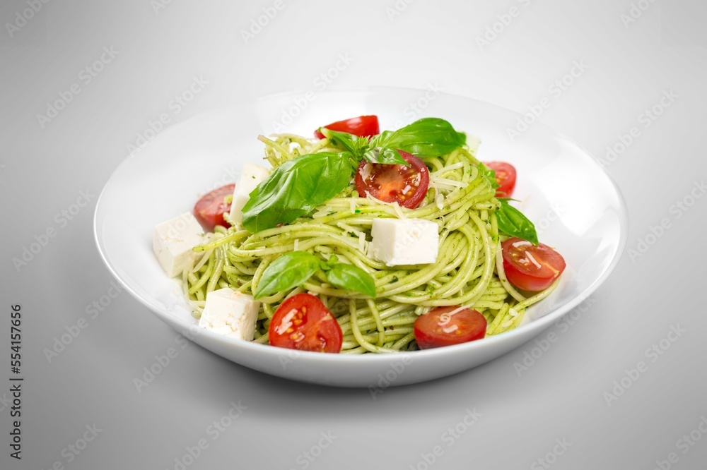 Tasty fresh Noodle dish on the plate Tasty fresh Noodle dish on the plate