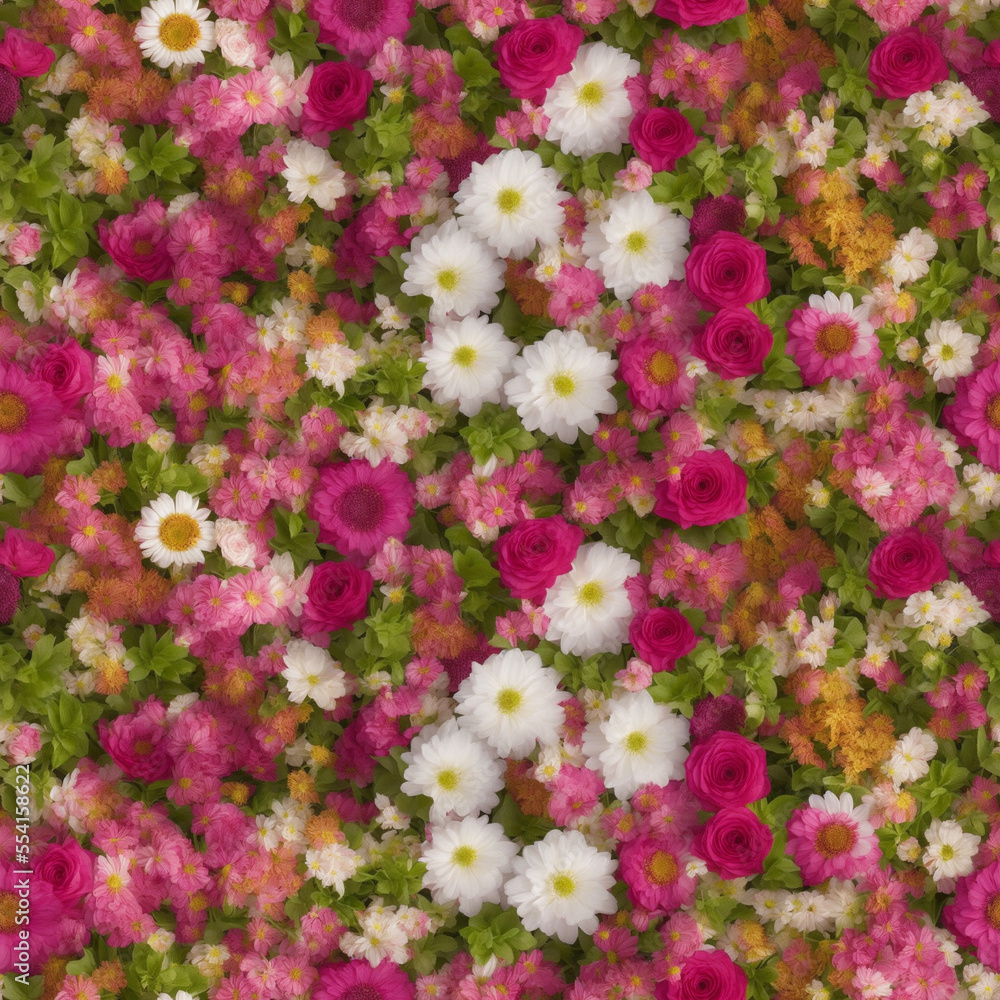 seamless texture of white and pink flowers seamless texture of white and pink flowers