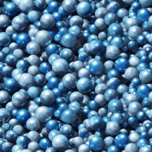 seamless texture of shiny beautiful blue marbles