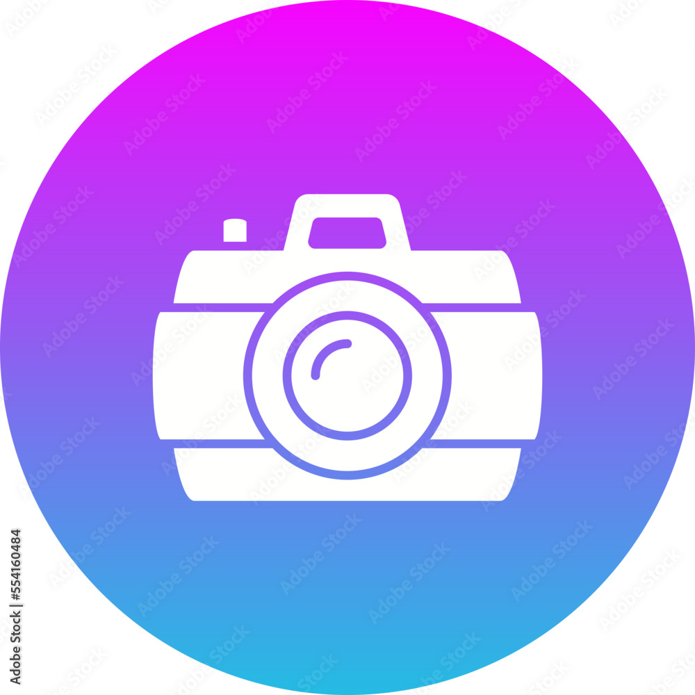 Camera Gradient Circle Glyph Inverted Icon Camera Gradient Circle Glyph Inverted Icon