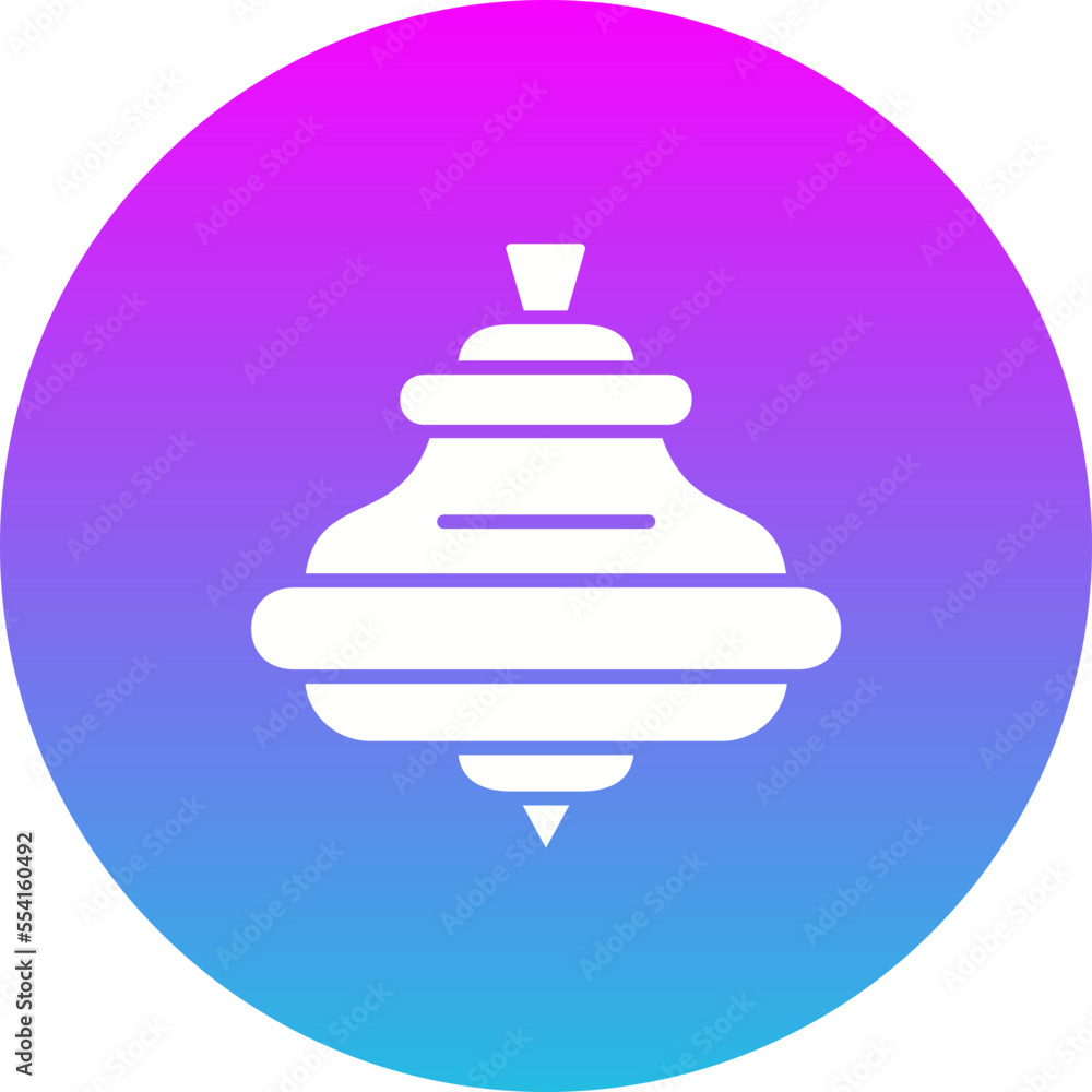 Spinning Top Gradient Circle Glyph Inverted Icon Spinning Top Gradient Circle Glyph Inverted Icon
