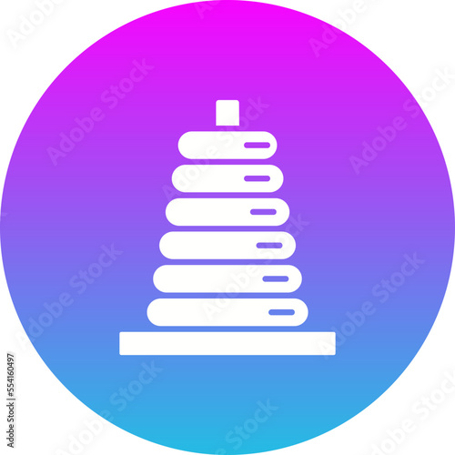 Stacker Gradient Circle Glyph Inverted Icon