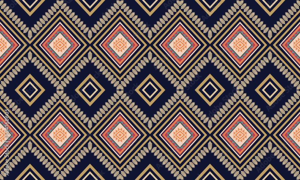 Geometric ethnic flower pattern for background,fabric,wrapping,clothing,wallpaper,Batik,carpet,embroidery style. Geometric ethnic flower pattern for background,fabric,wrapping,clothing,wallpaper,Batik,carpet,embroidery style.
