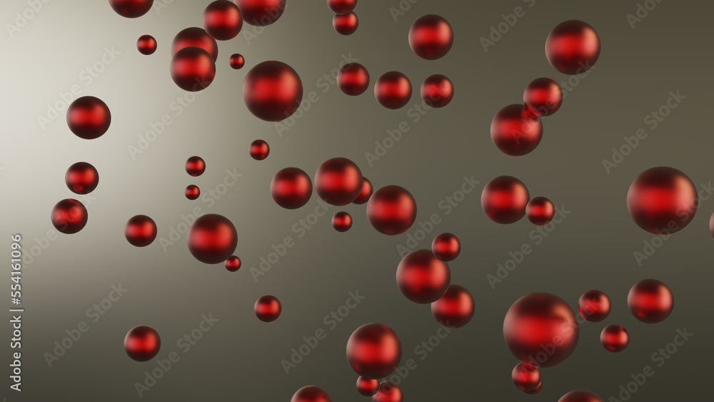 Randomly arranged many metallic red balls that are collapsing under white-brown lighting background. Conceptual 3D CG of blockchain, financial system and personal data analysis. Randomly arranged many metallic red balls that are collapsing under white-brown lighting background. Conceptual 3D CG of blockchain, financial system and personal data analysis.
