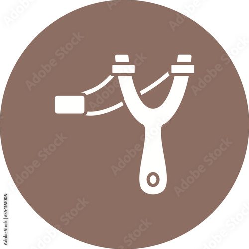 Slingshot Multicolor Circle Glyph Inverted Icon