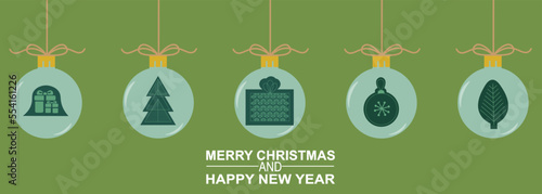 DECORATION MERRY CHRISTMAS AND HAPPY NEW YEAR