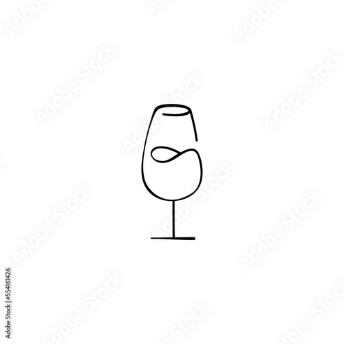 Cocktail Line Style Icon Design