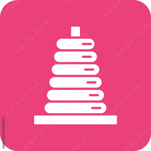 Stacker Multicolor Round Corner Glyph Inverted Icon