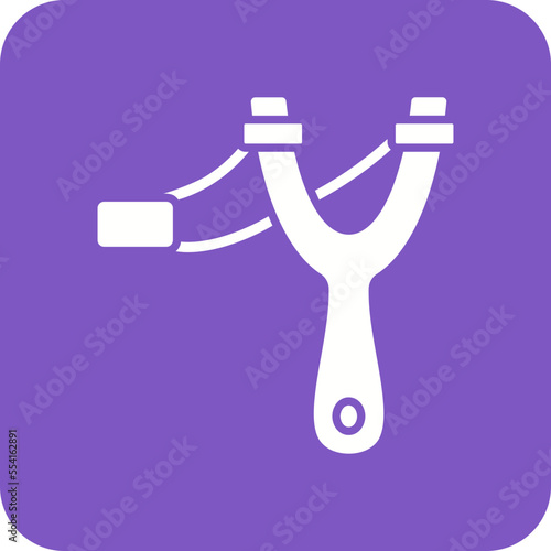 Slingshot Multicolor Round Corner Glyph Inverted Icon