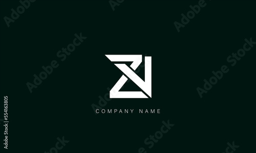 ZN, NZ Abstract Letters Logo Monogram