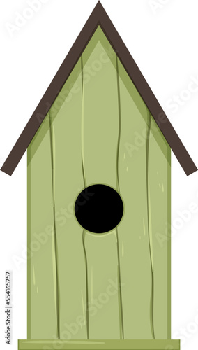 wood bird house cartoon. wood bird house sign. isolated symbol vector illustration