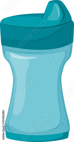 kid sippy cup cartoon. kid sippy cup sign. isolated symbol vector illustration