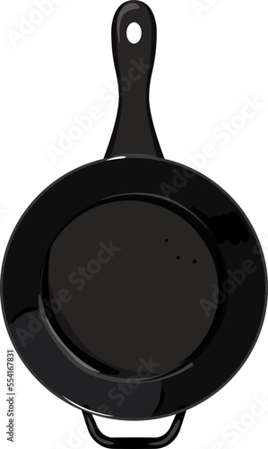 pan iron skillet cartoon. pan iron skillet sign. isolated symbol vector illustration