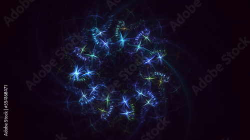 Wallpaper Mural 3D rendering abstract round light background Torontodigital.ca