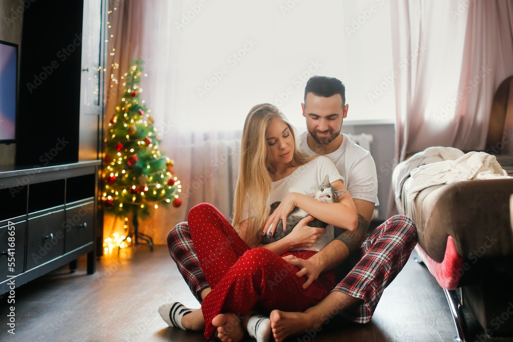 Kitten christmas pajamas hotsell