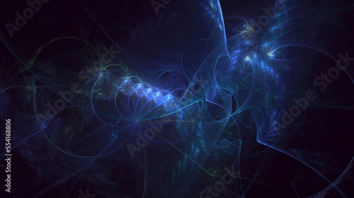 3D rendering abstract multicolor fractal light background 