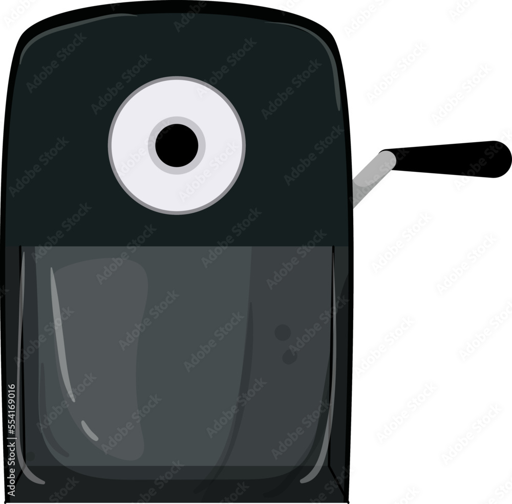 office pencil sharpen cartoon. office pencil sharpen sign. isolated