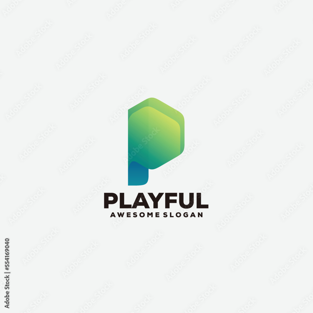 initial p logo icon design colorful initial p logo icon design colorful