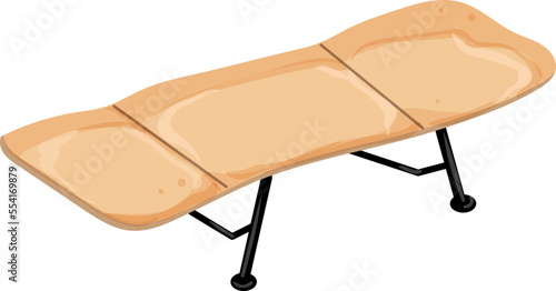 folding cot camp cartoon. folding cot camp sign. isolated symbol vector illustration