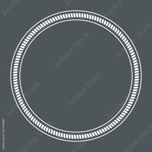Rope cord frame circle pattern ornamental vector