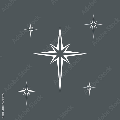 Star north quality vector illustration cut