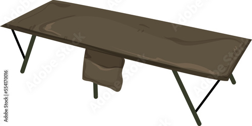 furniture cot camp cartoon. furniture cot camp sign. isolated symbol vector illustration
