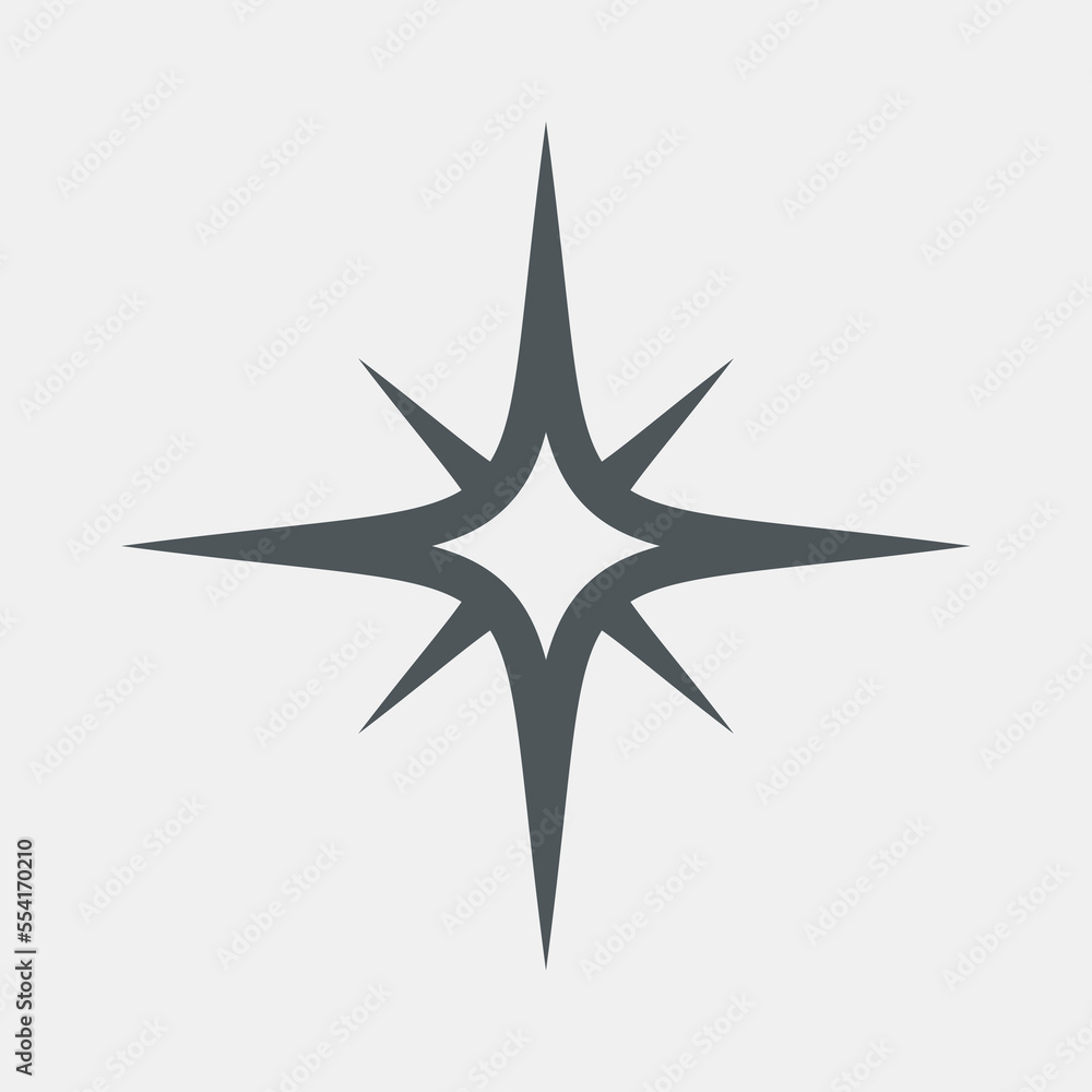 Star north quality vector illustration cut Star north quality vector illustration cut