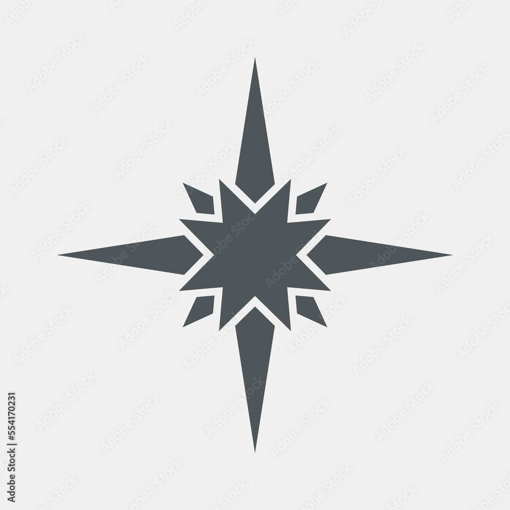 Star north quality vector illustration cut Star north quality vector illustration cut