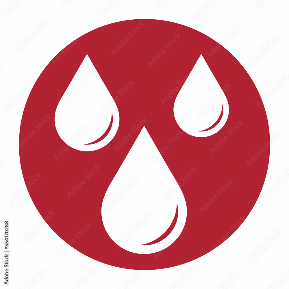 Water drop droplet raindrop icon illustration cut Water drop droplet raindrop icon illustration cut