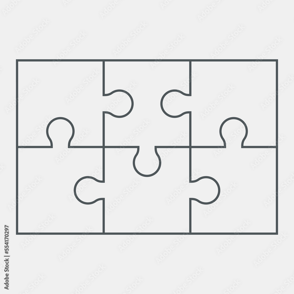 Puzzle simple piece template quality vector illustration cut Puzzle simple piece template quality vector illustration cut