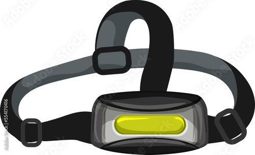 light headlamp flashlight cartoon. light headlamp flashlight sign. isolated symbol vector illustration