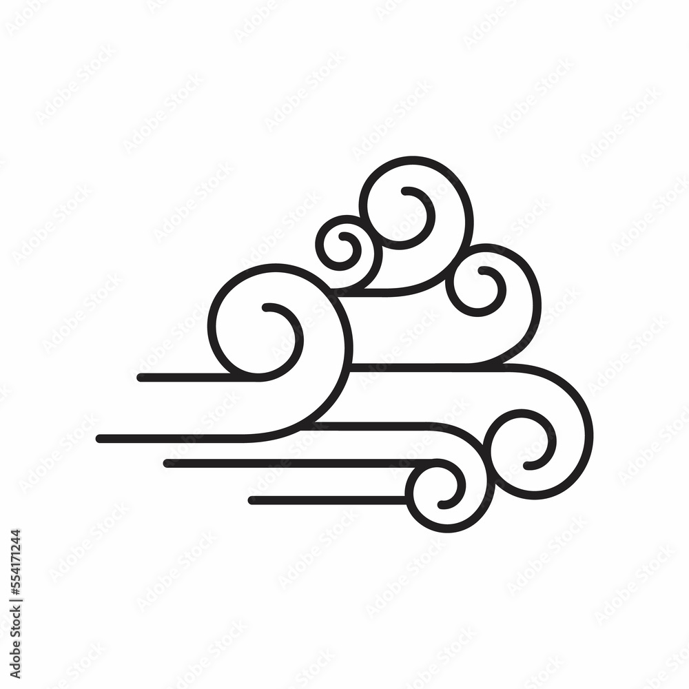 Wind sign icon Wind sign icon