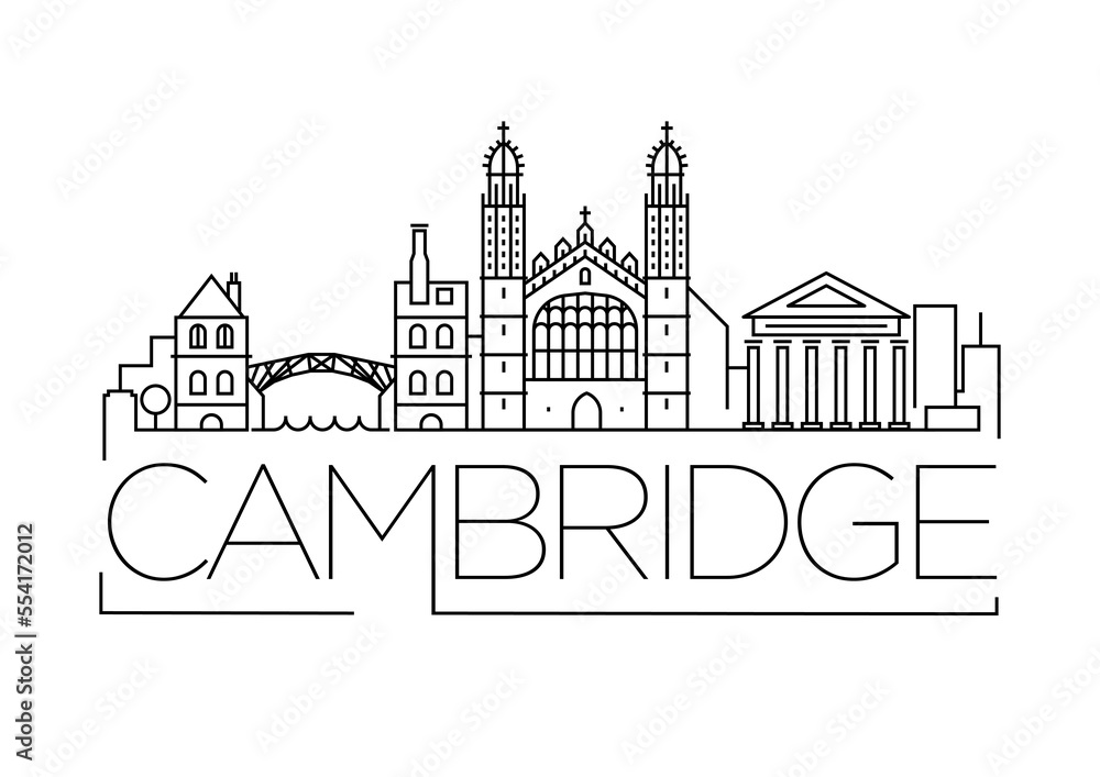 Cambridge City Minimal Skyline Design