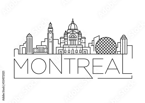 Montreal City Minimal Skyline Design (ID: 554172021)